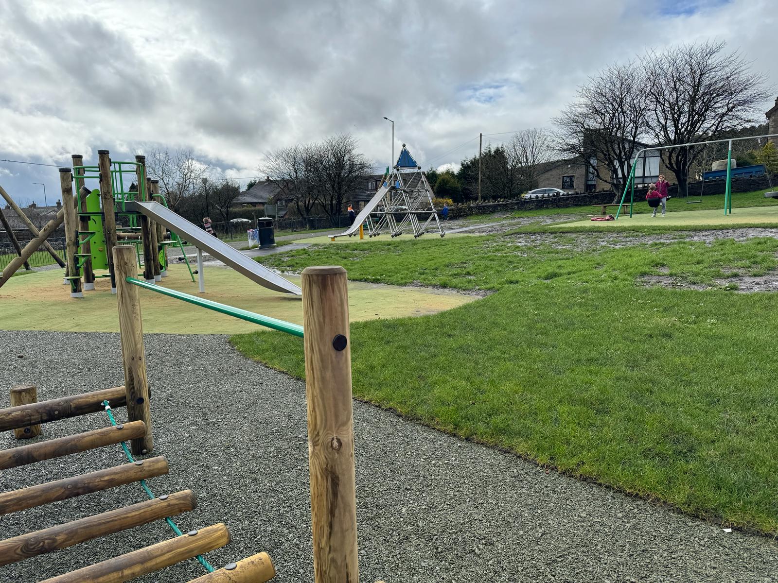 PLAYGROUND WITH NEW EQUIPMENT