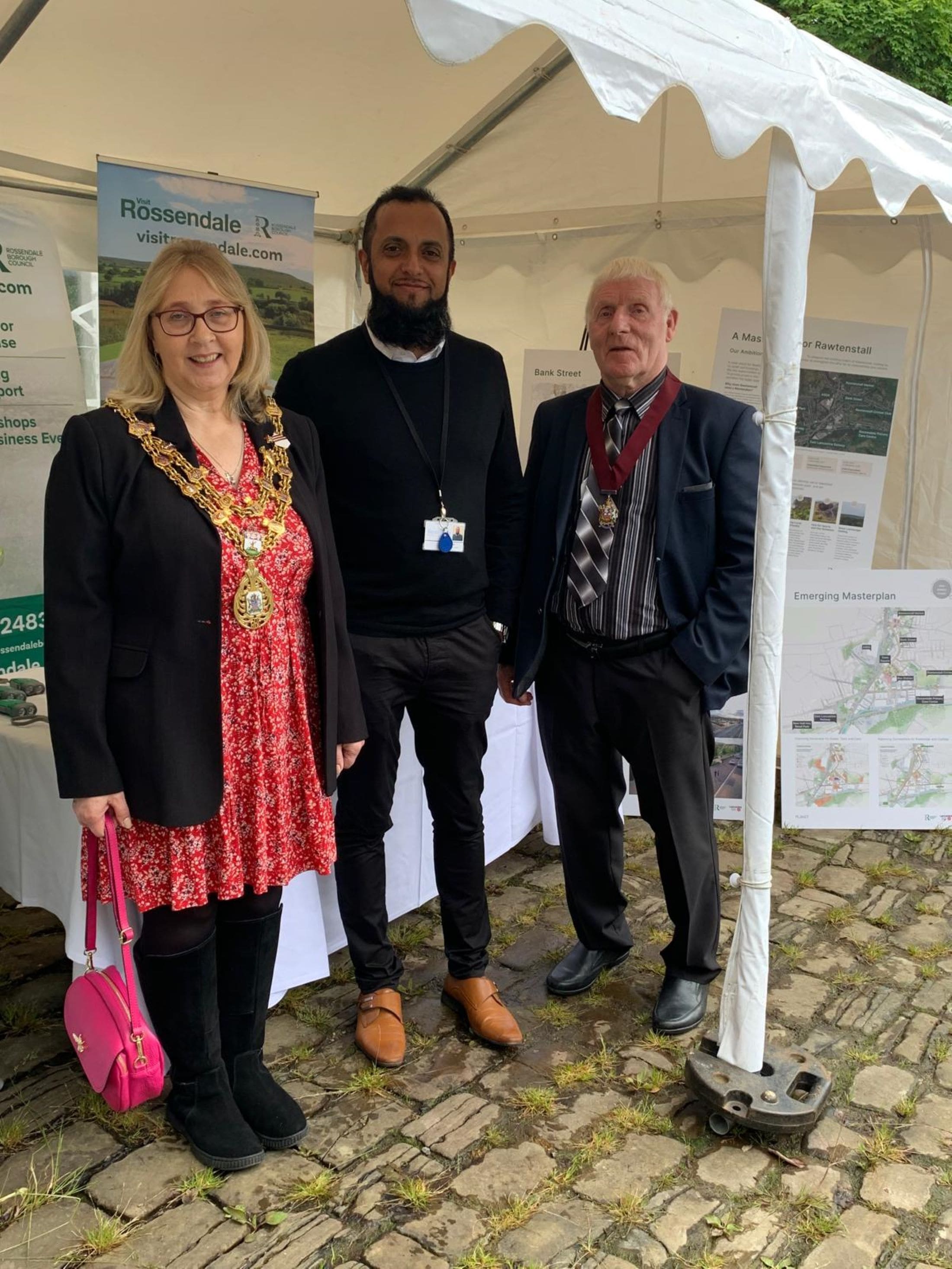 Rmb mayor cllr jimmy eaton and tariq ali min