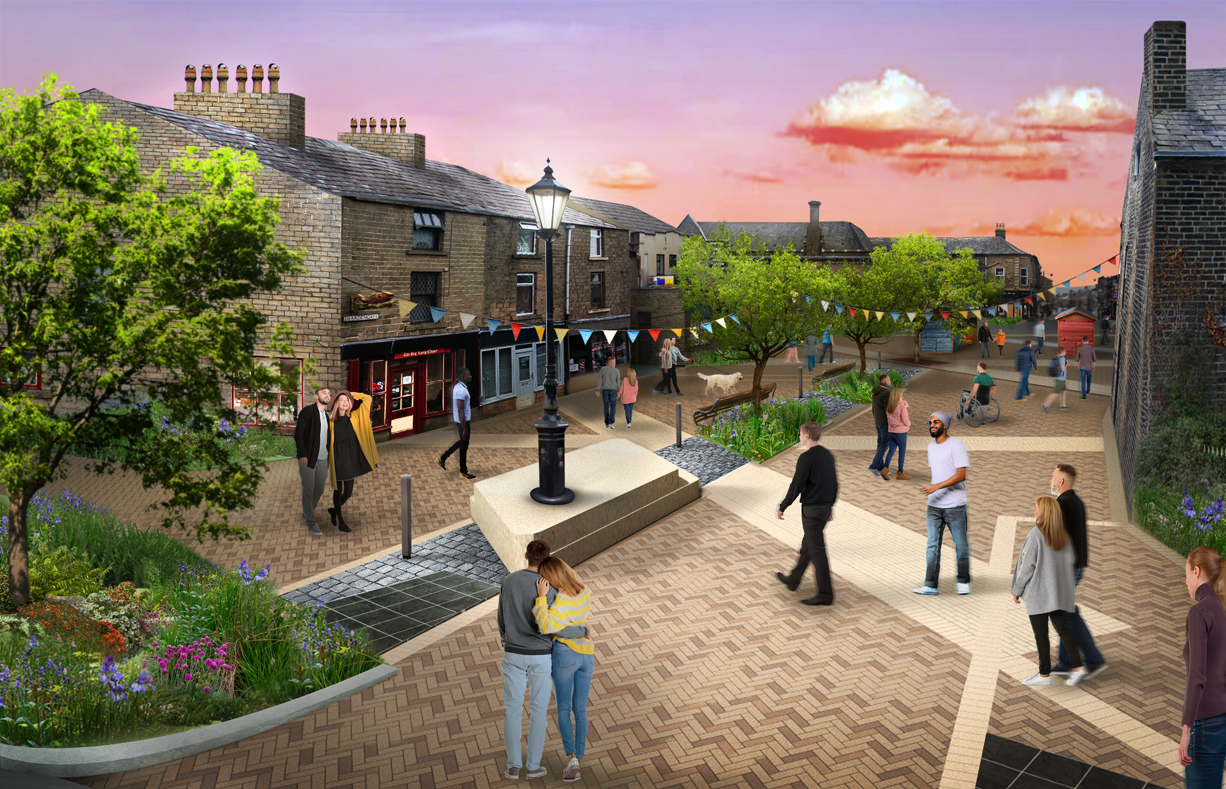 Big Lamp View south from Bury Road