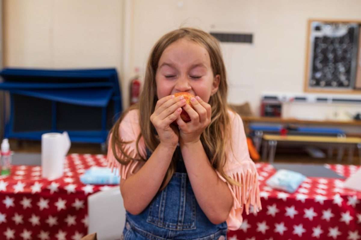 HAF girl eating orange