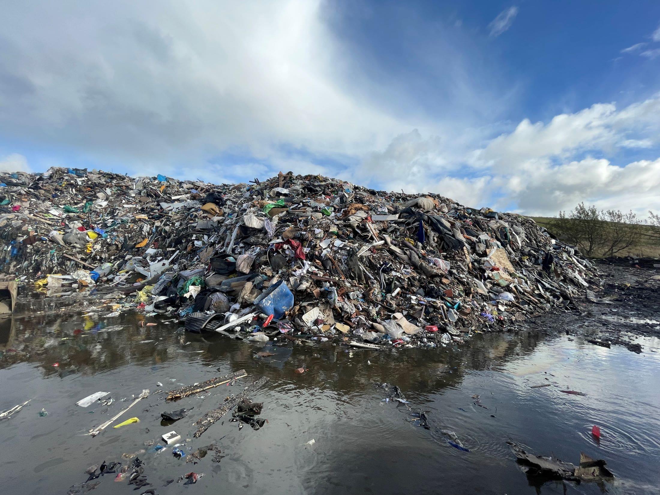illegal storage of tonnes of waste