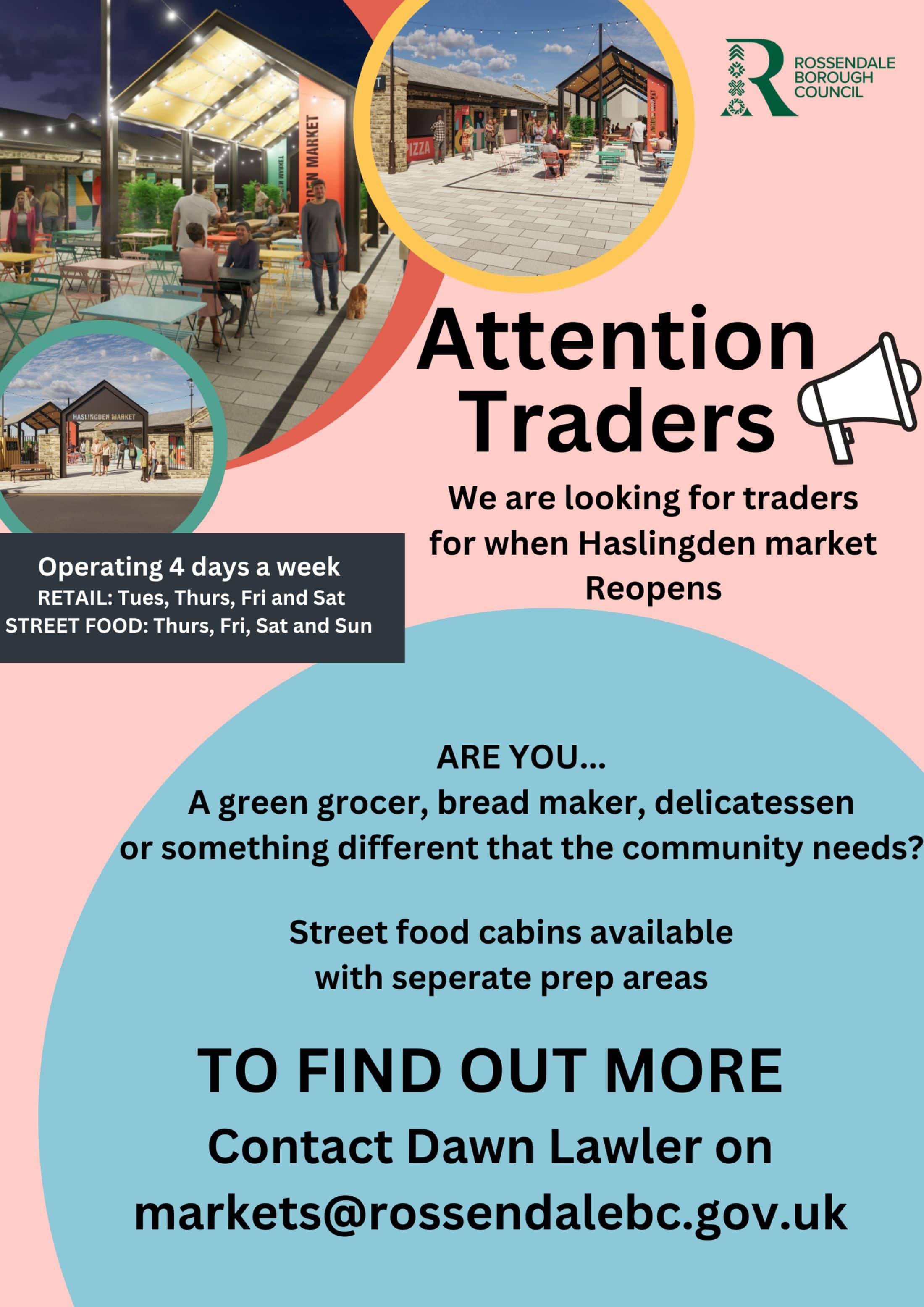 Market trader advert