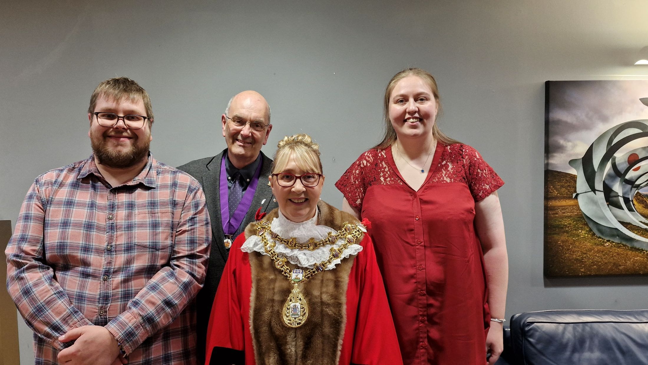 Mayor and Family in Reception 