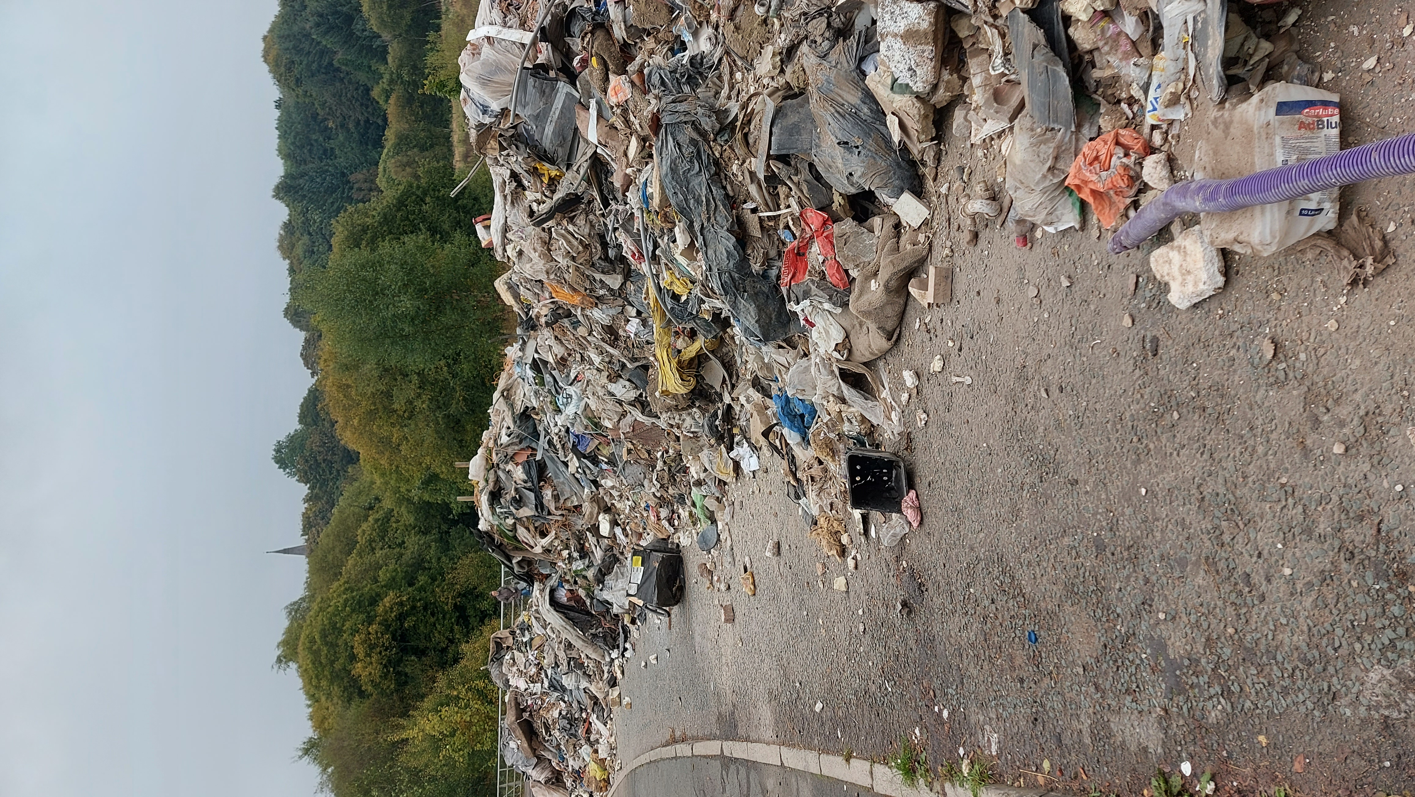 massive pile of rubbish dumped